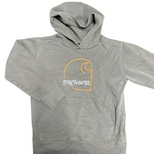 Kid’s Carhartt Sweatshirt with Vibrant Orange Logo